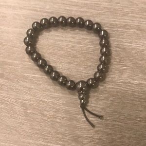 NEW Dark Gray/Silver Beaded Bracelet